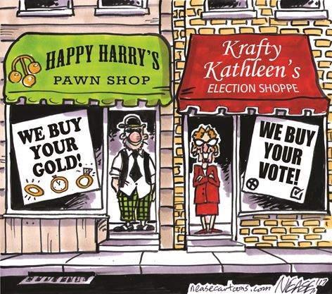 Go ahead and engage in vote-buying, just don’t be hypocrites